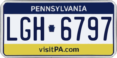 PA license plate LGH6797