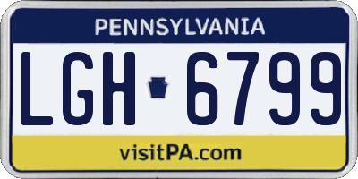 PA license plate LGH6799