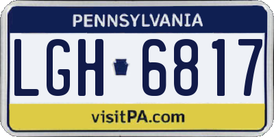 PA license plate LGH6817