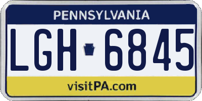 PA license plate LGH6845