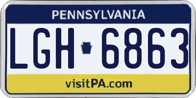 PA license plate LGH6863