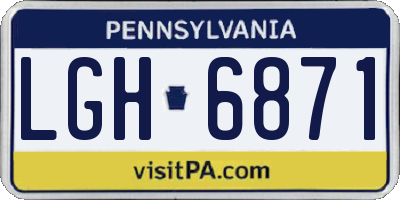 PA license plate LGH6871
