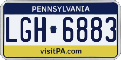 PA license plate LGH6883