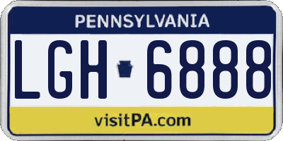 PA license plate LGH6888