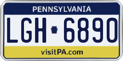 PA license plate LGH6890