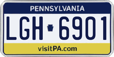 PA license plate LGH6901