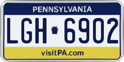 PA license plate LGH6902