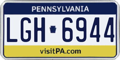 PA license plate LGH6944