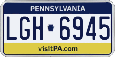 PA license plate LGH6945