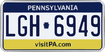 PA license plate LGH6949