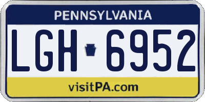 PA license plate LGH6952