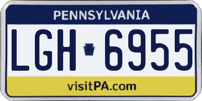PA license plate LGH6955