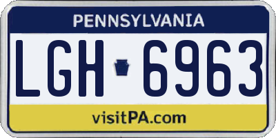 PA license plate LGH6963