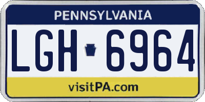 PA license plate LGH6964
