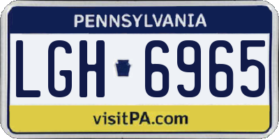 PA license plate LGH6965