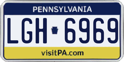 PA license plate LGH6969