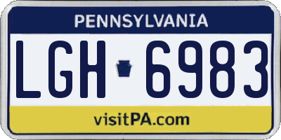 PA license plate LGH6983