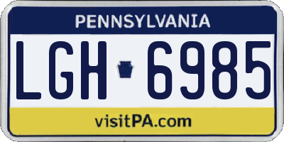 PA license plate LGH6985