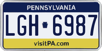 PA license plate LGH6987