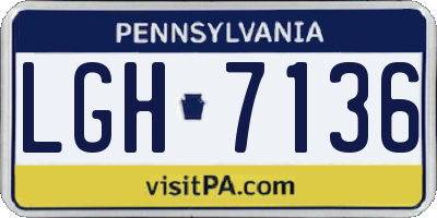 PA license plate LGH7136