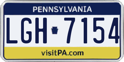 PA license plate LGH7154