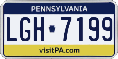 PA license plate LGH7199