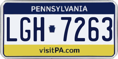 PA license plate LGH7263