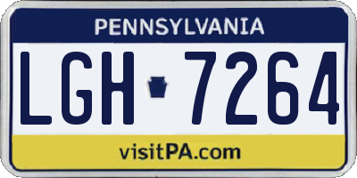 PA license plate LGH7264