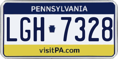 PA license plate LGH7328