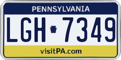 PA license plate LGH7349