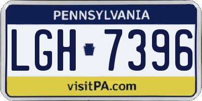 PA license plate LGH7396