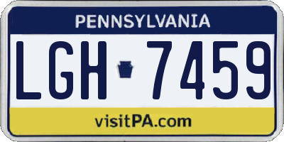 PA license plate LGH7459