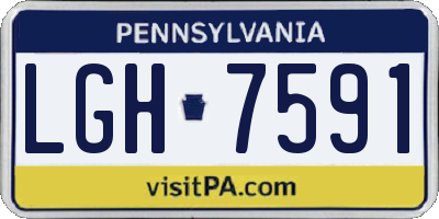 PA license plate LGH7591