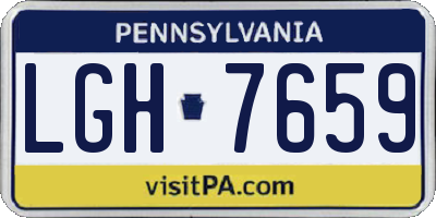 PA license plate LGH7659