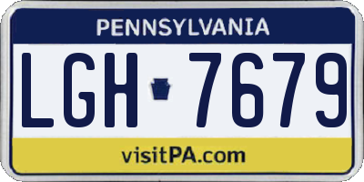 PA license plate LGH7679