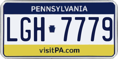 PA license plate LGH7779
