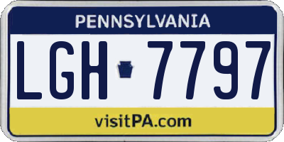 PA license plate LGH7797