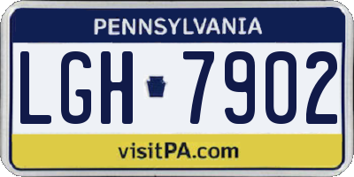 PA license plate LGH7902