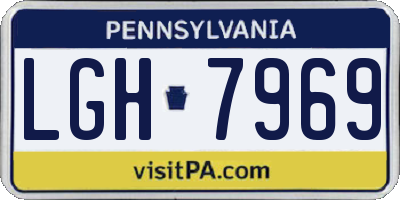 PA license plate LGH7969