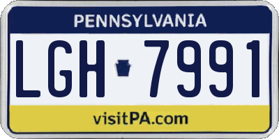 PA license plate LGH7991