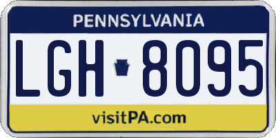 PA license plate LGH8095