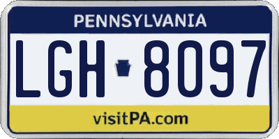 PA license plate LGH8097