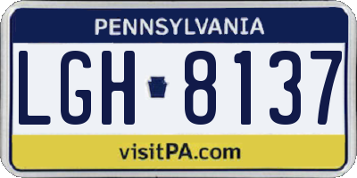 PA license plate LGH8137
