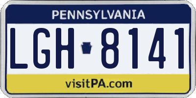 PA license plate LGH8141