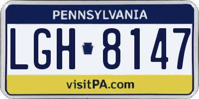 PA license plate LGH8147
