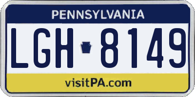 PA license plate LGH8149