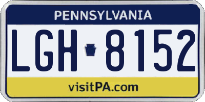 PA license plate LGH8152