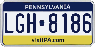 PA license plate LGH8186