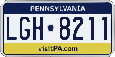 PA license plate LGH8211