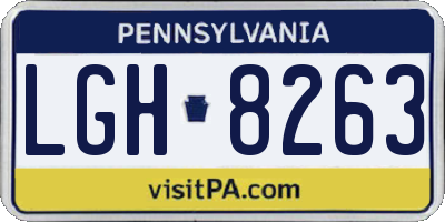 PA license plate LGH8263